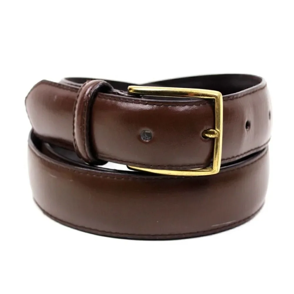 CLASSIC BROWN GENUINE LEATHER 1 1/8